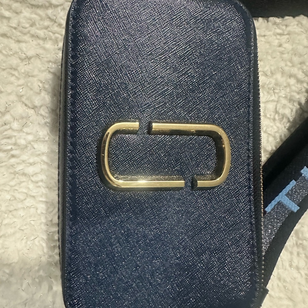 Marc Jacobs Navy and Gold Crossbody Bag
